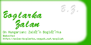 boglarka zalan business card